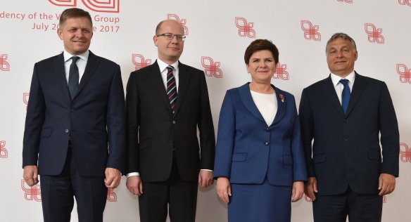 Summit předsedů vlád zemí Visegrádské skupiny ve Varšavě, 21. července 2016.