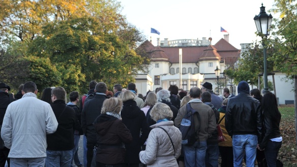 Den otevřených dveří v Kramářově vile u příležitosti výročí vzniku ČSR, 28. října 2014.