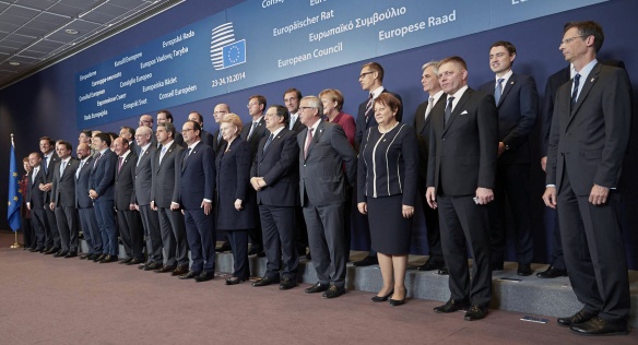 Premiér Bohuslav Sobotka se ve čtvrtek 23. října 2014 zúčastnil zasedání Evropské rady v Bruselu. Zdroj European Council.