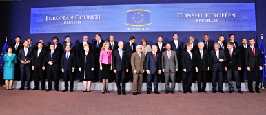 Premiér Petr Nečas se zúčastnil zasedání Evropské rady v Bruselu 28. června 2012 (zdroj: Rada Evropské unie)