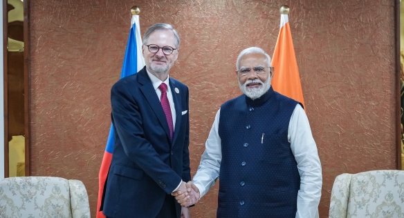 Czech Prime Minister Petr Fiala was received for bilateral talks by Indian Prime Minister Narendra Modi on 10 January 2024.