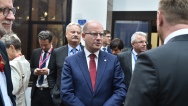Předseda vlády Bohuslav Sobotka po jednání Evropské rady, 20. října 2017.