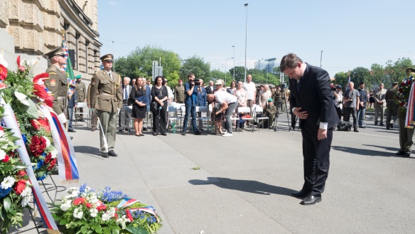 Vedoucí Úřadu vlády Radek Augustin uctil památku armádního generála Heliodora Píky, 21. června 2018.